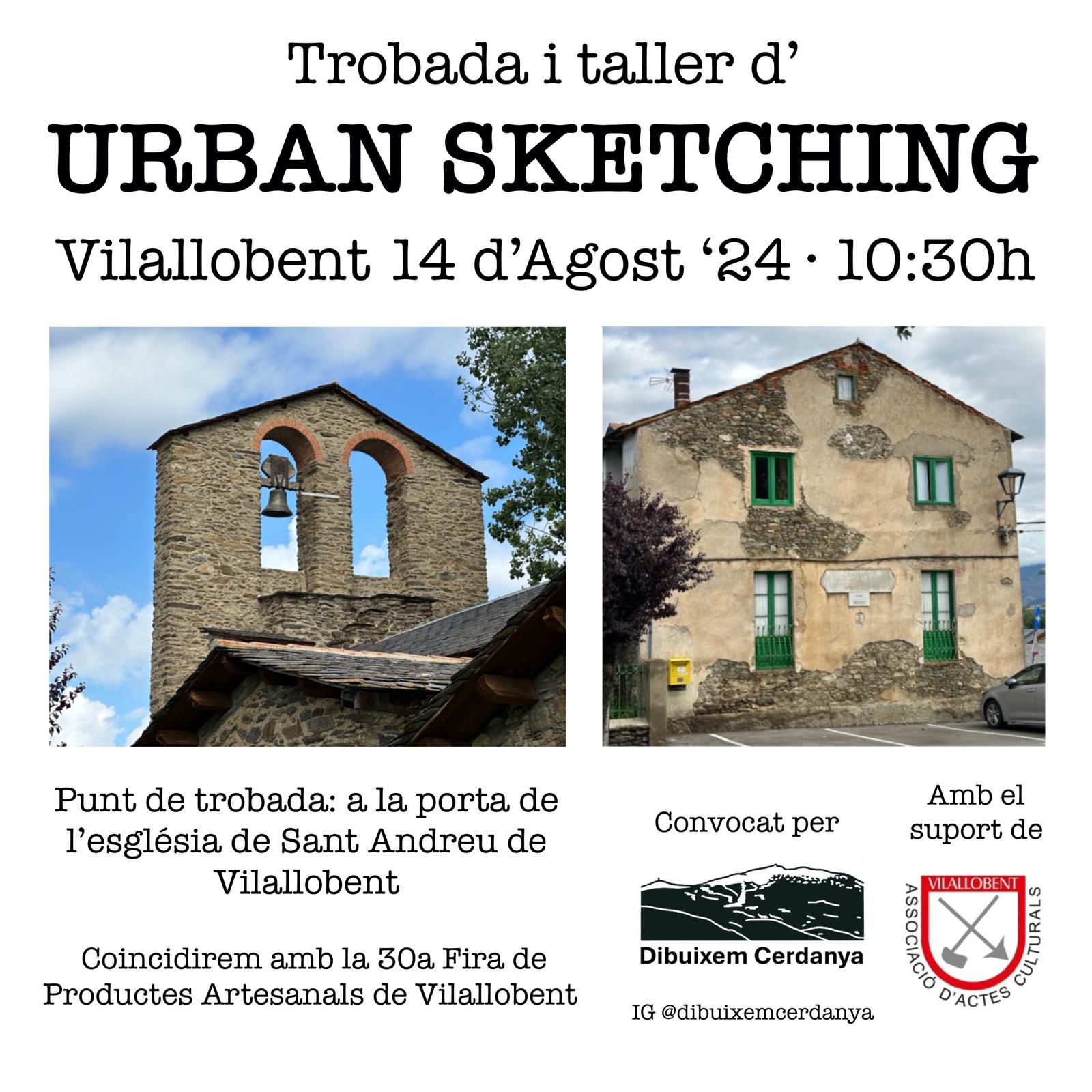 Trobada i taller d'Urban Sketching Vilallobent