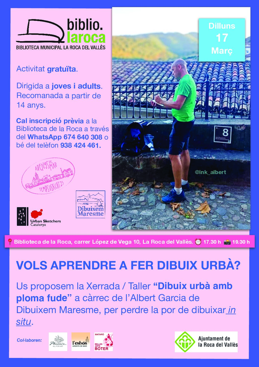 Xerrada Taller Dibuix urbà amb ploma fude