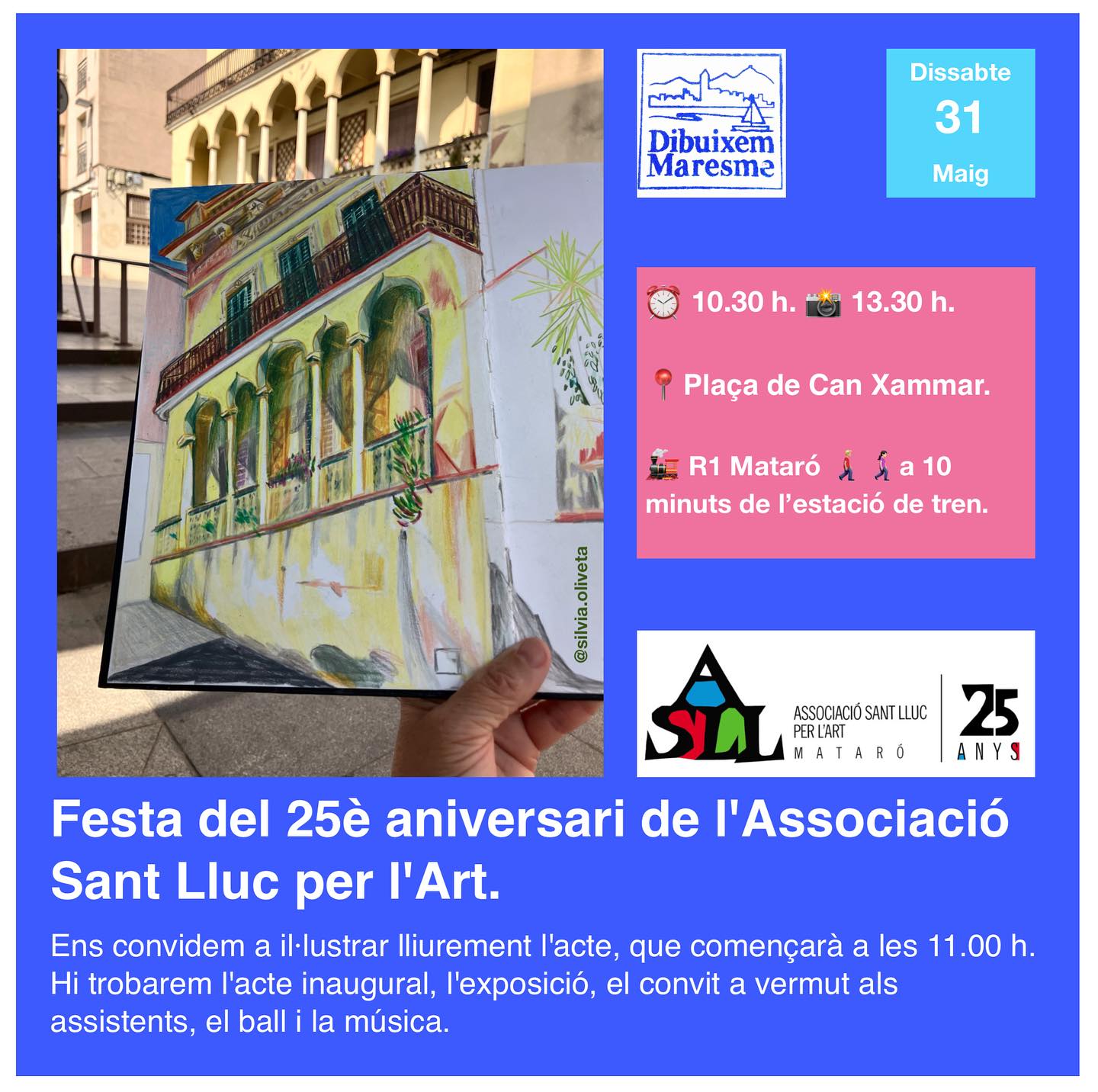 Dibuixem la Festa del 25è aniversari de l'Associació Sant Lluc per l'Art” a Mataró