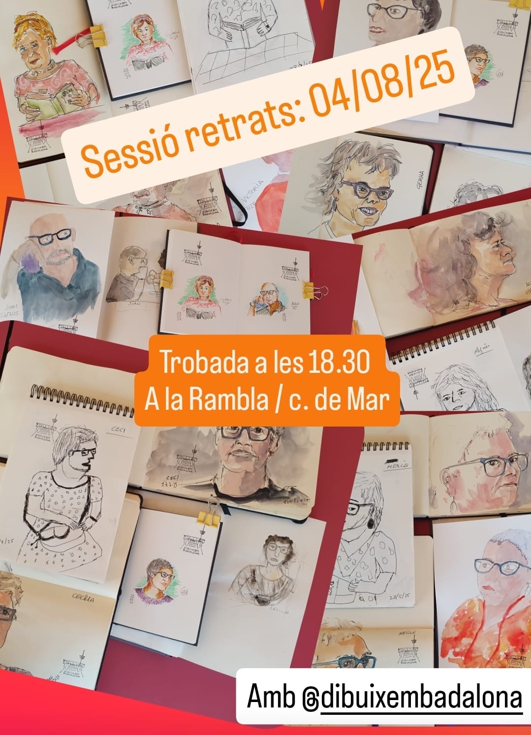 Dibuixem Badalona. Sessió retrats.