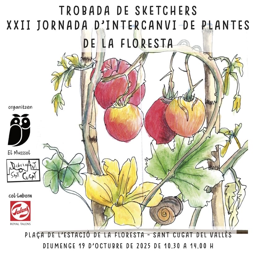 Dibuixant Sant Cugat. XXII Jornada d’intercanvi de plantes de la Floresta