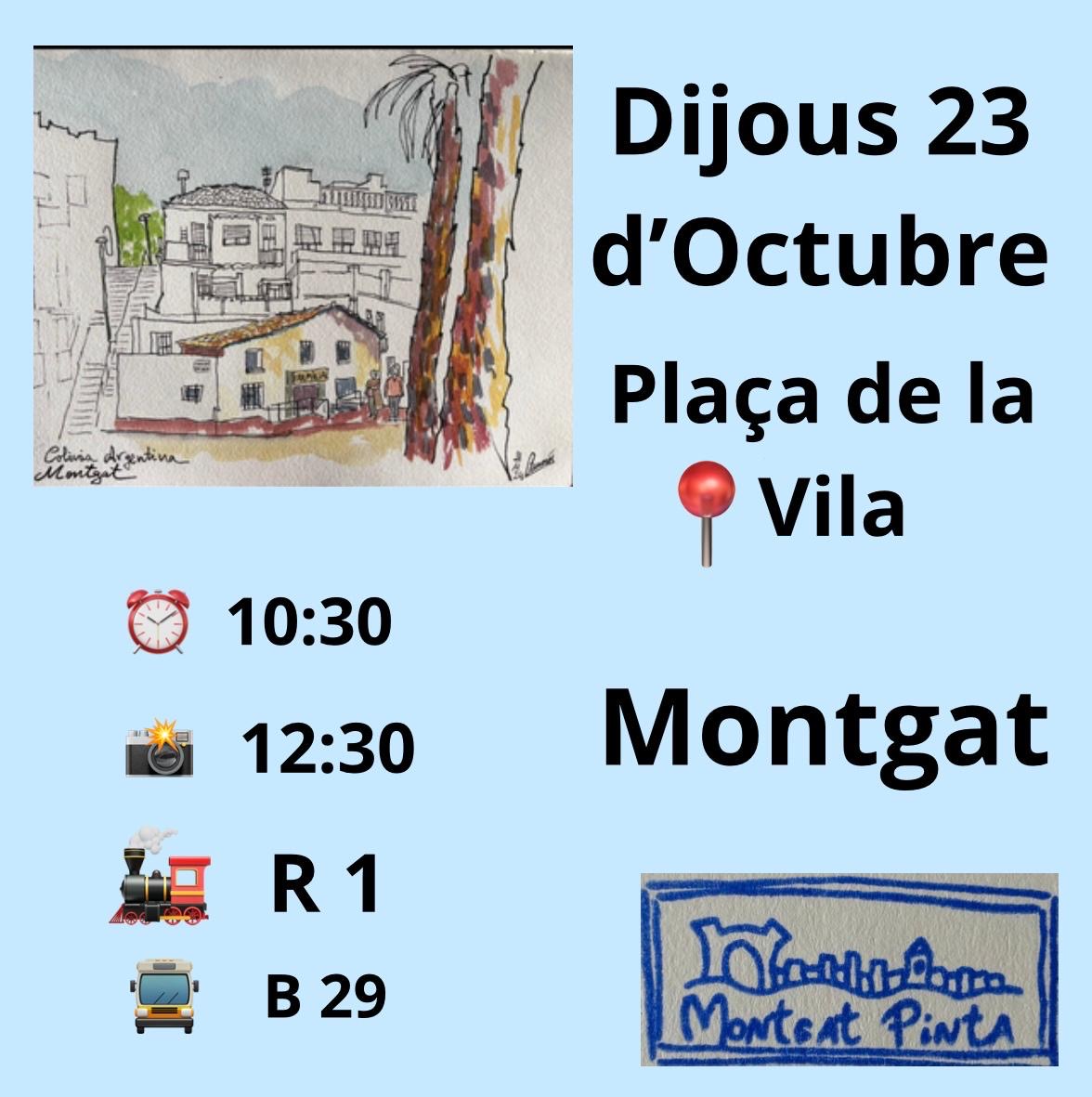 Montgat Pinta. Plaça de la Vila. Montgat