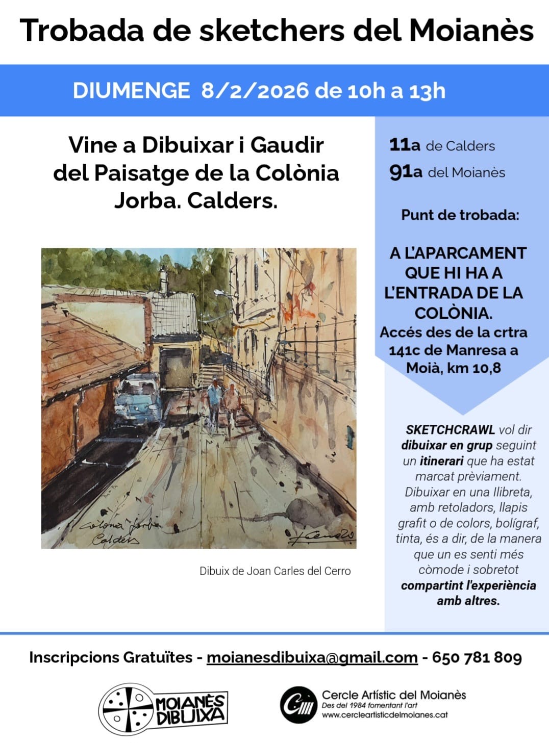 Sketchers del Moianès. Colònia Jorba. Calders