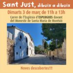 Sant Just, dibuix a dibuix. Monestir de Santa Maria de Montsió. Esplugues