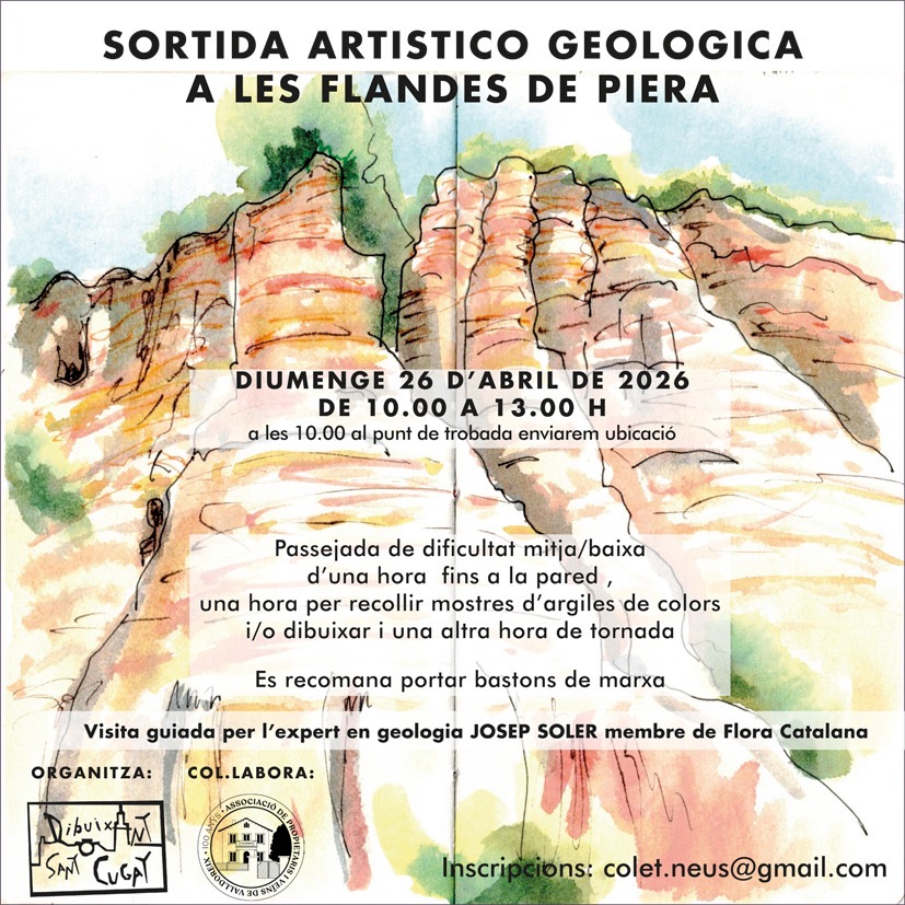 Dibuixant Sant Cugat. Les Flandes de Piera