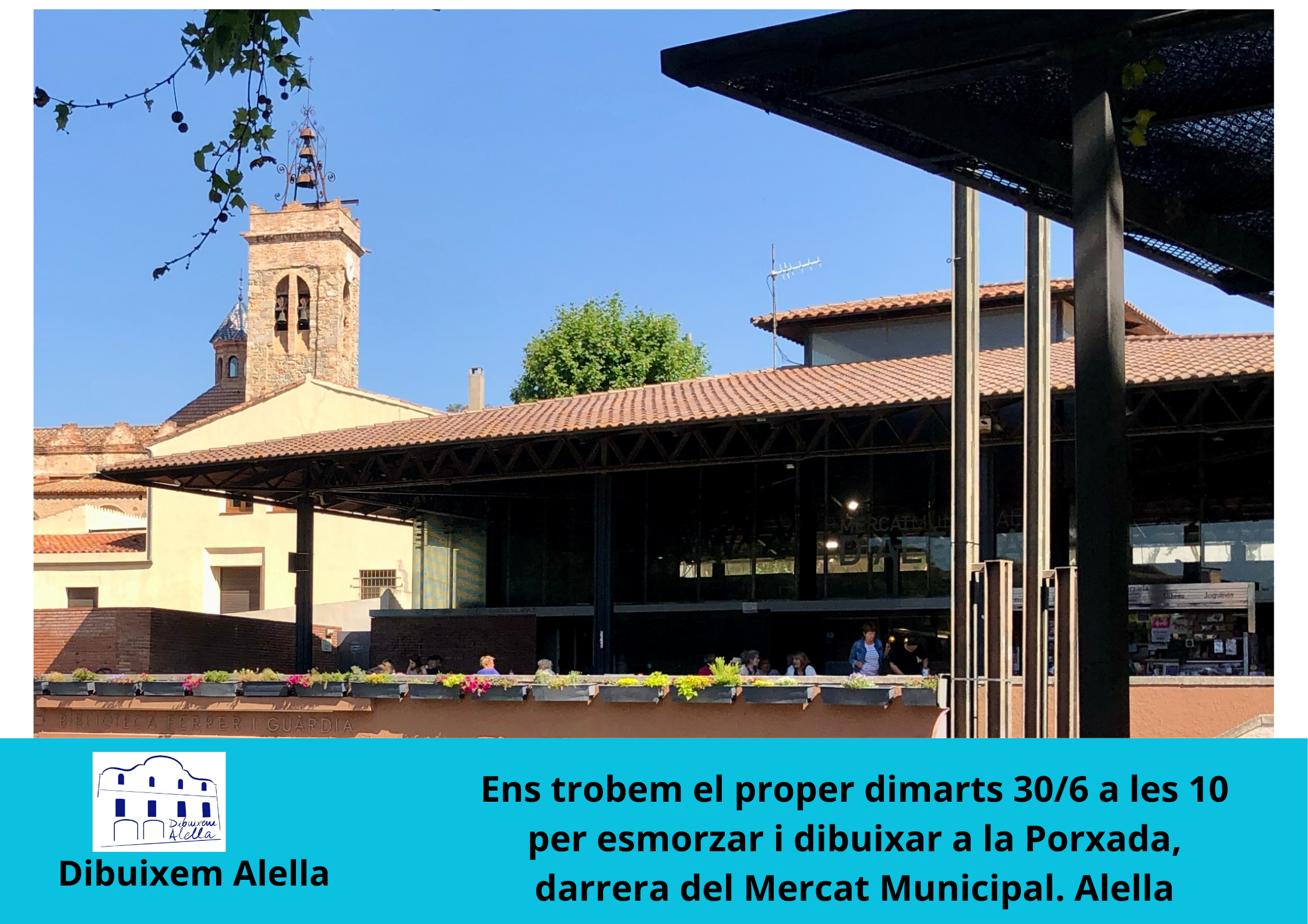 Dibuixem Alella. Esmorzar i dibuix a La Porxada. Alella