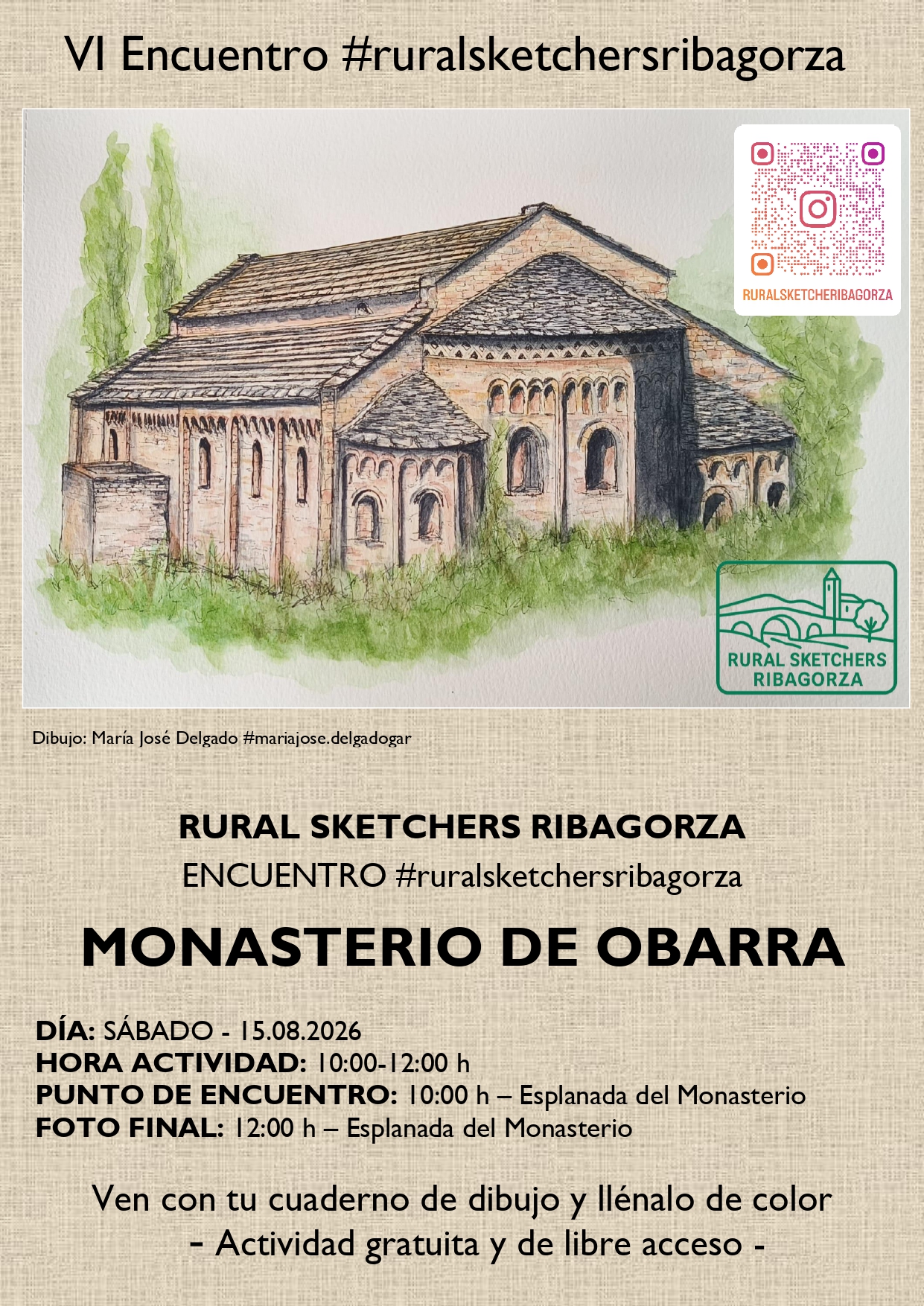 Rural Sketchers Ribagorza. Monasterio de Obarra