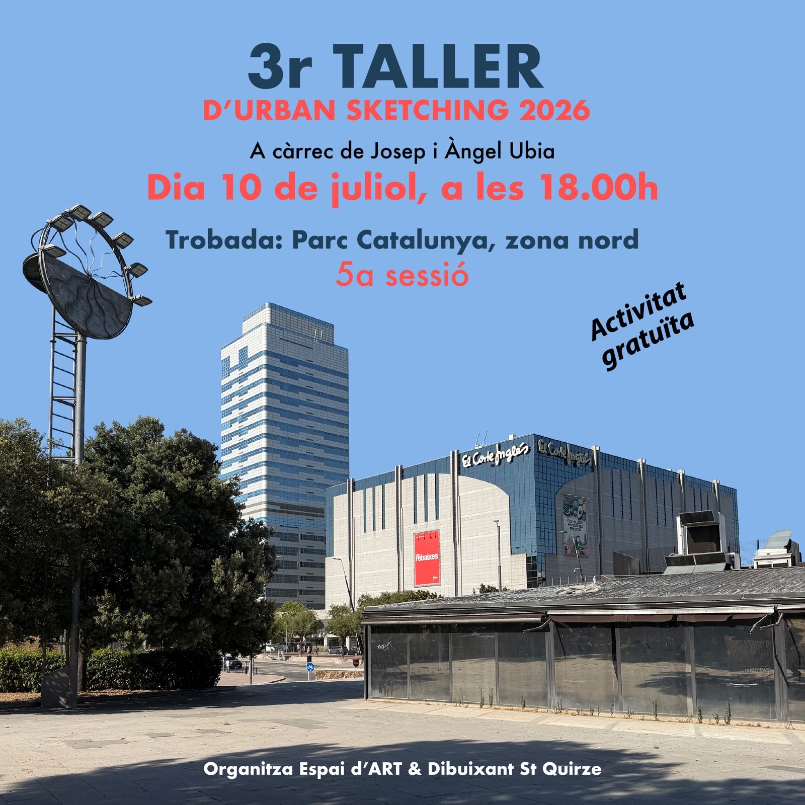 Dibuixant Sant Quirze. Parc Catalunya. Sabadell