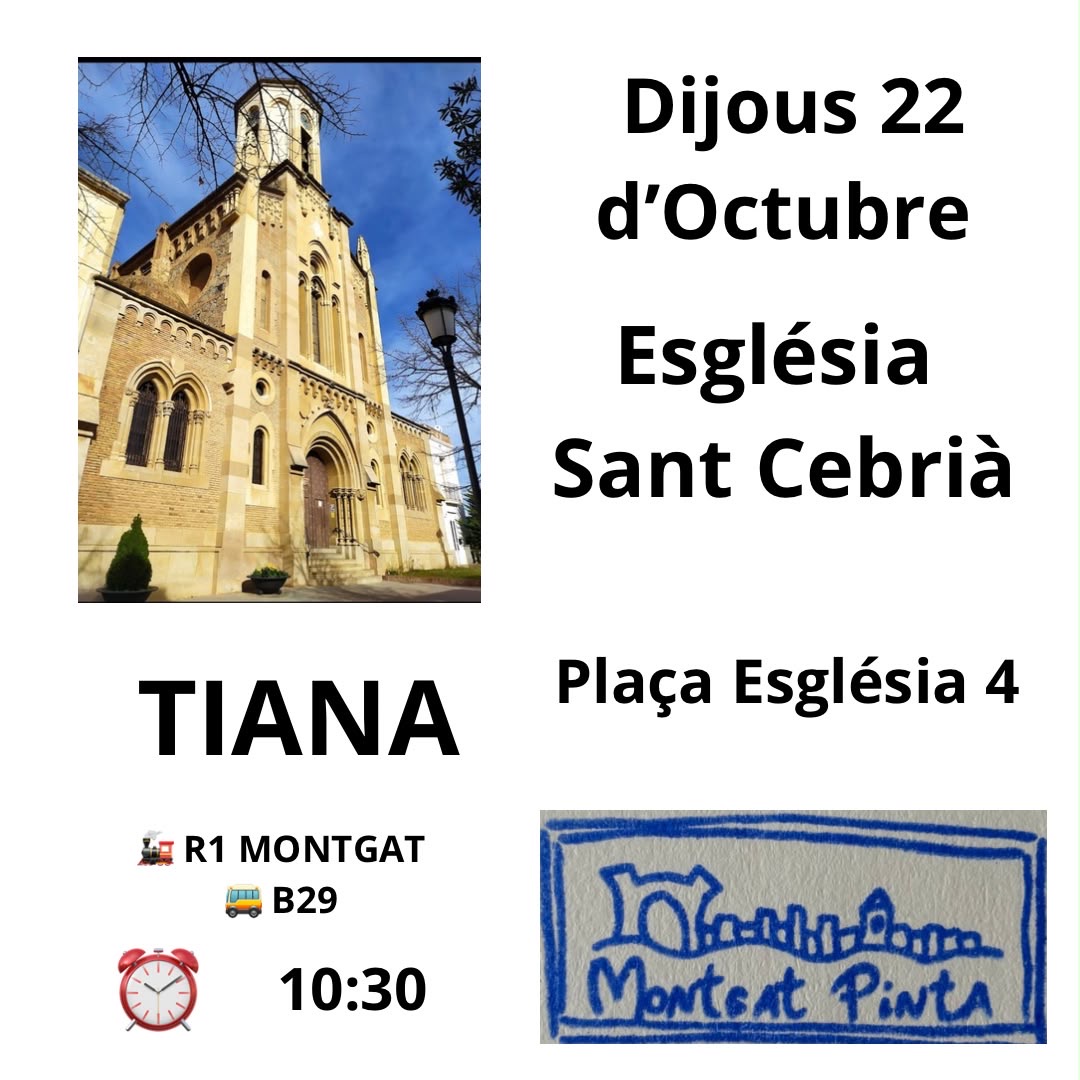 Montgat Pinta. Església de Sant Cebrià. Tiana