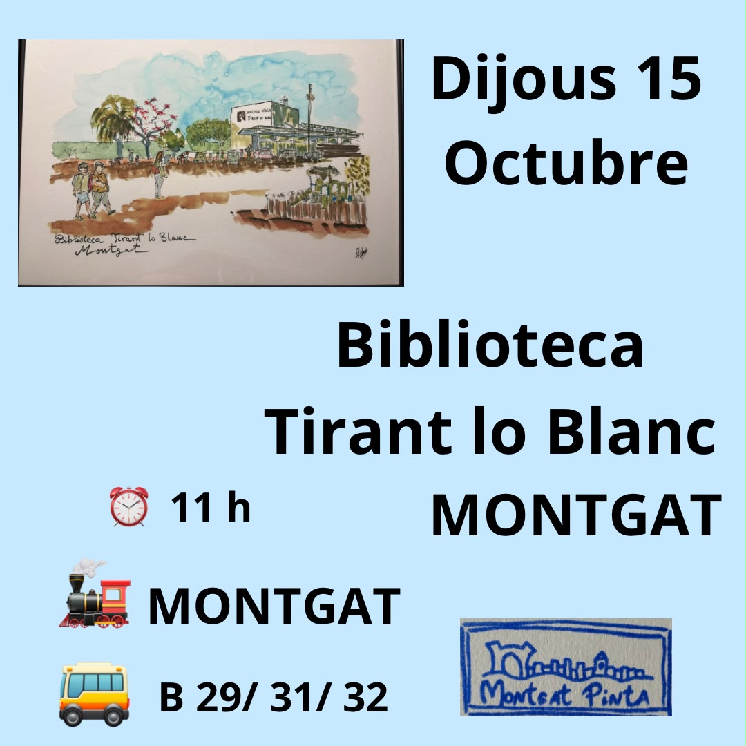 Montgat Pinta. Biblioteca Tirant lo Blanc. Montgat