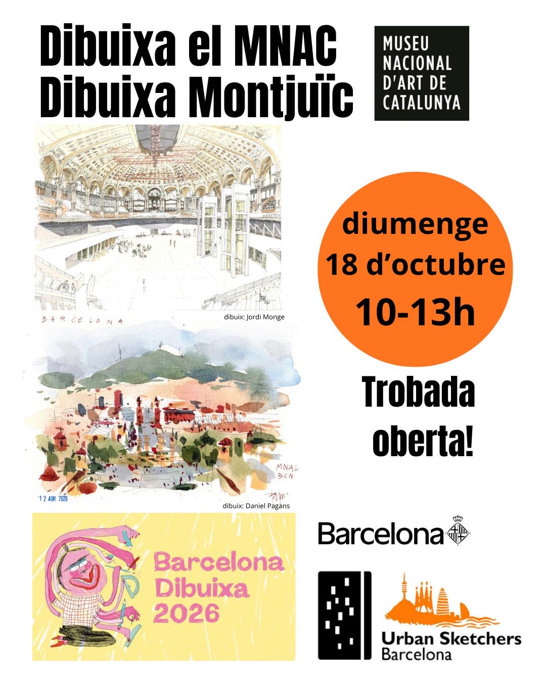 USk Barcelona. Dibuixa el MNAC. Dibuixa Montjuïc.