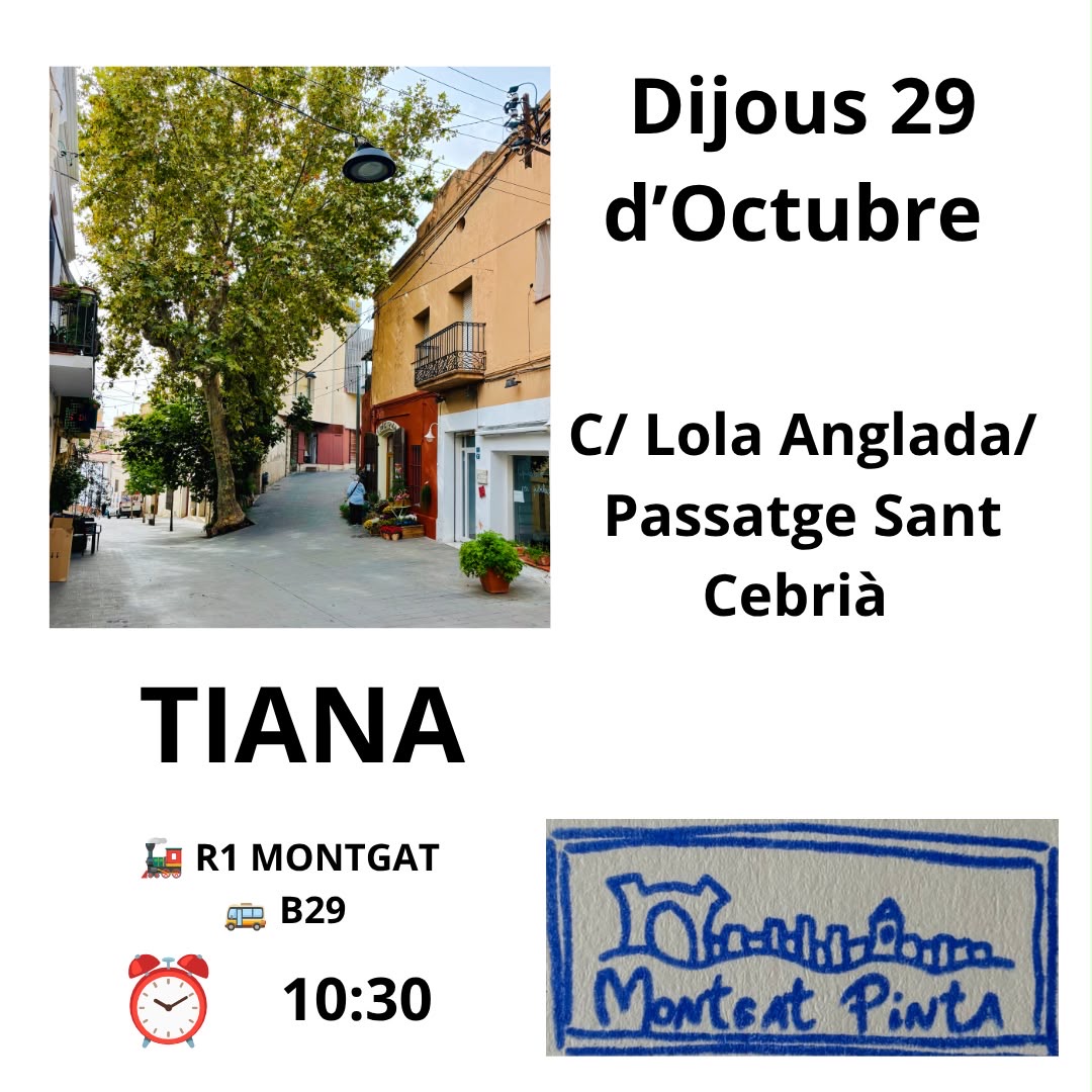 Montgat Dibuixa. Carrer Lola Anglada/P. Sant Cebrià. Tiana