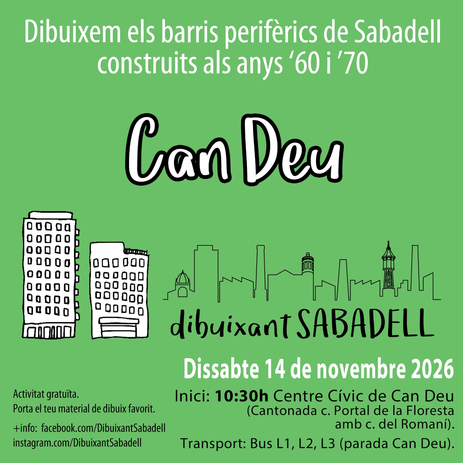 Dibuixant Sabadell. Can Deu