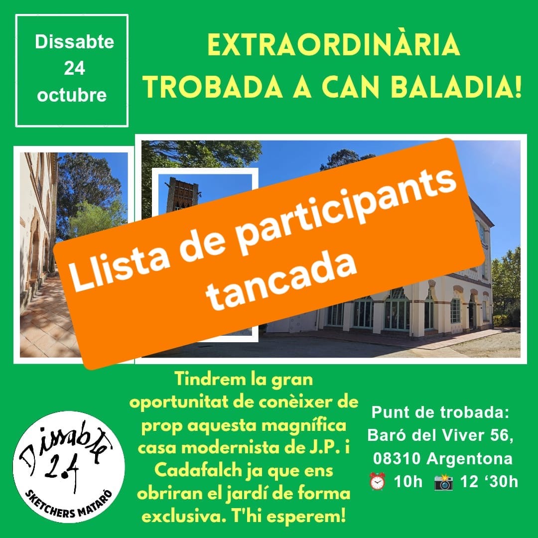 Dissabte 2.4. Can Baladia. Argentona